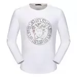 versace t shirt manche longue basic white medusa round